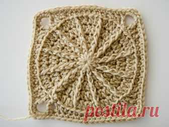 СОЛНЕЧНЫЙ КВАДРАТ. МАСТЕР-КЛАСС (КРЮЧОК)