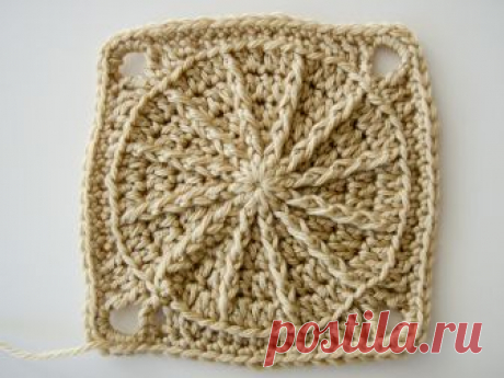 СОЛНЕЧНЫЙ КВАДРАТ. МАСТЕР-КЛАСС (КРЮЧОК)