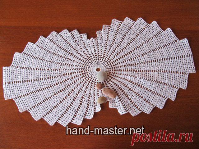 Салфетка овальной формы | Вязание крючком & спицами