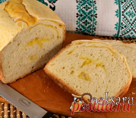 Хлеб на рассоле с сыром и чесноком в хлебопечке фото рецепт приготовления
