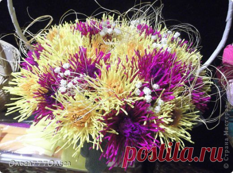 Конфетные астры-хризантемы. МК | Страна Мастеров