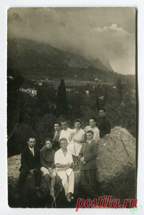 Фото 1920е Крым "Алупка, Рыбачья Пристань №2 " ф. Л. Попов
