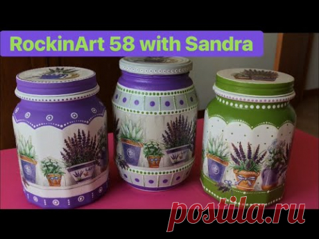 Lavender Jar Decoupage