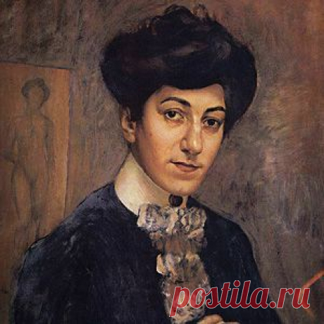 Кузьма Петров-Водкин.   Портрет Марии  Жозефины Йованович. Мара, жена Кузьмы Петрова-Водкина. В 1906 году Петров-Водкин жил во Франции в городке Фонтонэ-о-Роз в доме Жозефины Йованович. Там он написал портрет дочери хозяйки, Мары, на которой впоследствии женился.