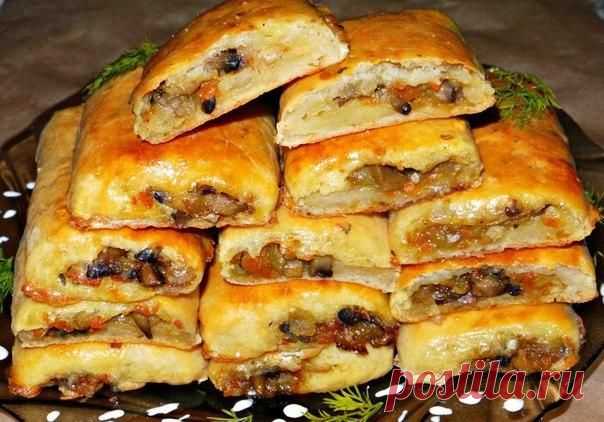 Картофельный рулетики с грибами