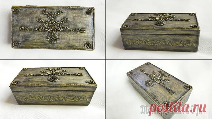 Шкатулка с нуля из папье-маше и шпаклевки