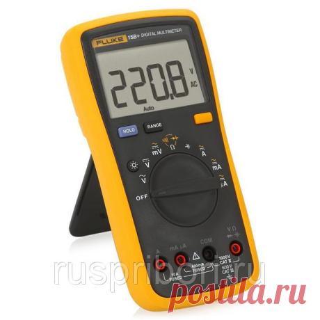 FLUKE 15b+ — цифровой мультиметр с функцией автоматического выбора диапазона измерений. Позволяет обнаруживать разрывы цепи, измерять напряжение, сопротивление, емкость и другие параметры. Для вывода результатов FLUKE 15b+ оснащен большим жидкокристаллическим дисплеем.

Комплектация:
1. Мультиметр.
2. Чехол-кожух.
3. Комплект элементов питания.
4. Инструкция.
5. Упаковка.