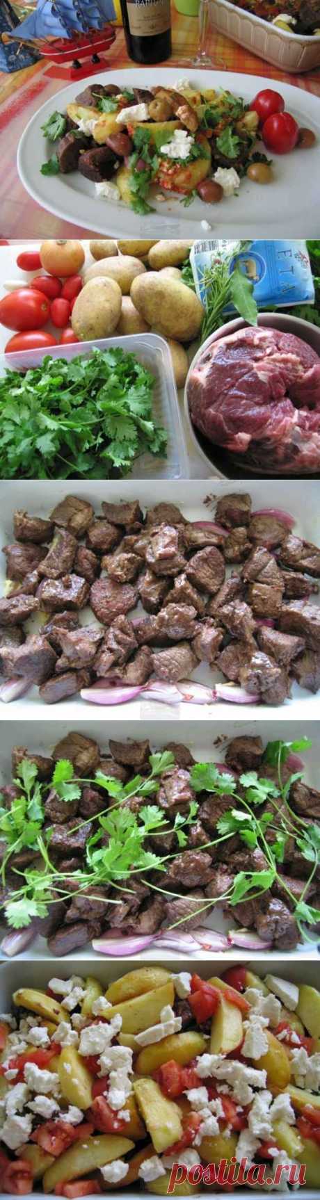 Баранина с овечьим сыром и картофелем - пошаговый рецепт с фото