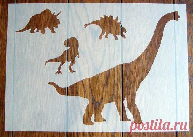 Brontosaurus Dinosaur Stencil Mask Reusable PP Sheet for Arts | Etsy