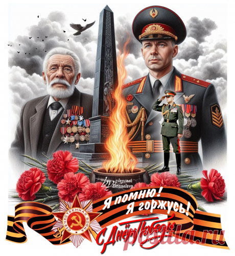 С Днем Победы... ~ Открытка (плейкаст)