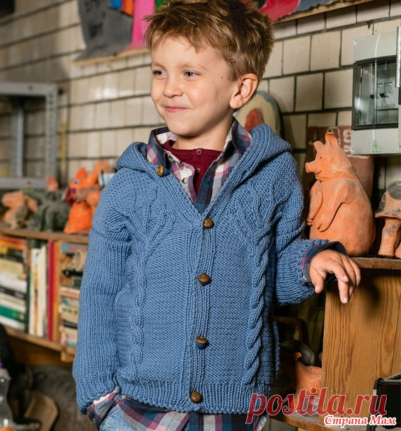 . Кофта для мальчика. Спицы - Вязание - Страна Мам
