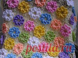 Плед с цветочками