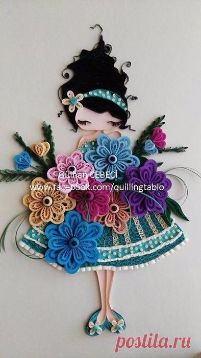 Квиллинг - удивительное творчество. Женские образы