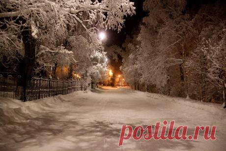 Зима за городом.