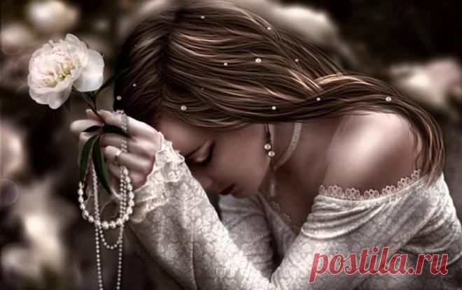 Она вошла, совсем седая, Устало села у огня, И вдруг спросила «Я не знаю, За что ты мучаешь меня. Ведь я же молода, красива, И жить хочу,