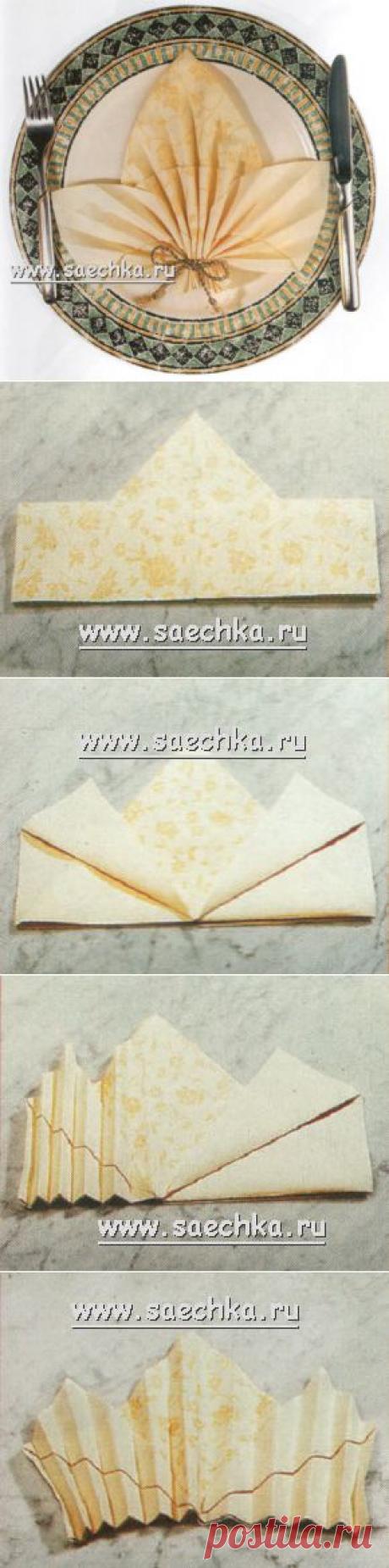 Складывание салфетки - &quot;Пальмовая ветвь&quot; - дети и рукоделие