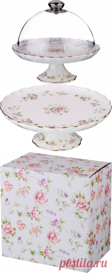 ТОРТОВНИЦА С КРЫШКОЙ &quot;ЕКАТЕРИНА&quot; 22*22*8 СМ.
Фарфор. Китай.
Артикул: 54A417.
Цена 870.00 руб.