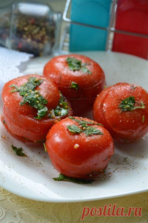 Маринованные помидоры за 30 мин. Рецепт c фото, мы подскажем, как приготовить!