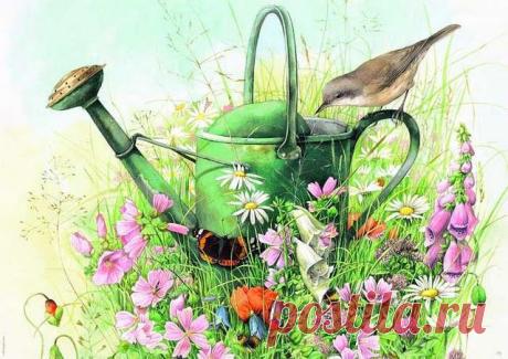 винтажные картинки для декупажа-птички.