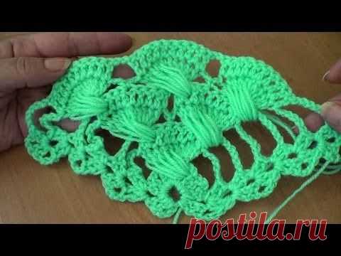 Шаль "Очарование" крючком.