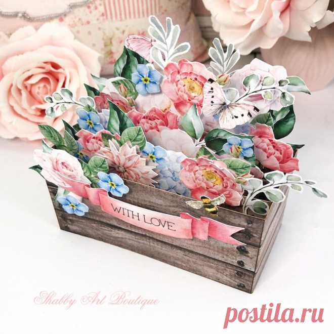 Print & Make Flower Box Pop-up Card Letter and A4 size - Etsy Сингапур