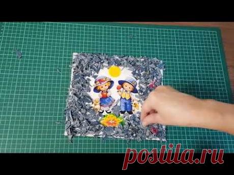 Лоскутная техника "Пицца" из старых джинсов.