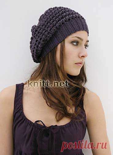 Вязаная спицами шапочка «Мерцание» | knitt.net | Все о вязании