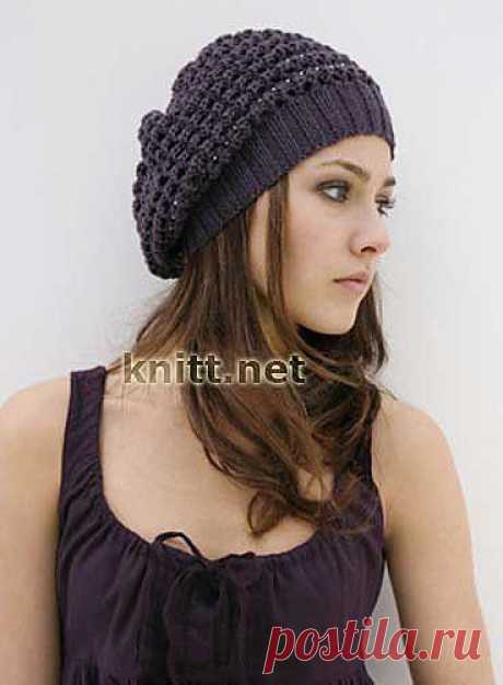 Вязаная спицами шапочка «Мерцание» | knitt.net | Все о вязании