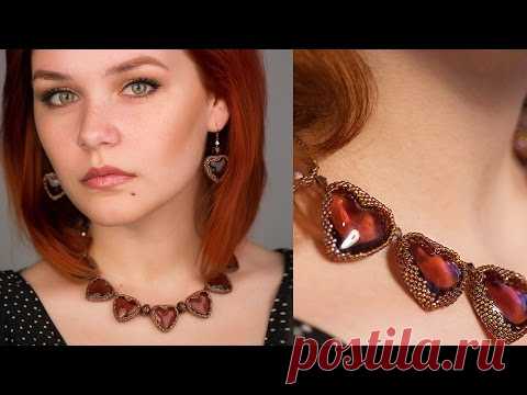 МК. Колье из бисера и бусин 💖 