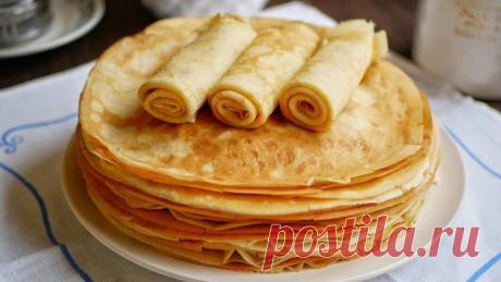 Бархатные заварные блины на Масленицу