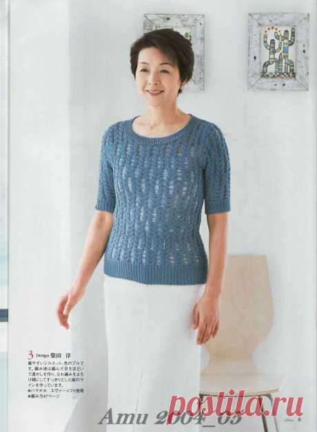 Разные истории о вязании,всяком рукоделии и не только. Несколько лет назад пыталась себе связать араны со спущенными петлями из журнала  Amu 2004-05. Из синего хлопка сделала образец.Но меня смутили большие отверстия и  постоянные роспуски петель.Отложи …