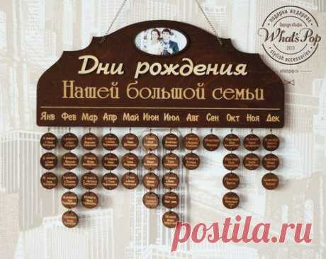 календарь с днями рожденьями всех членов семьи.