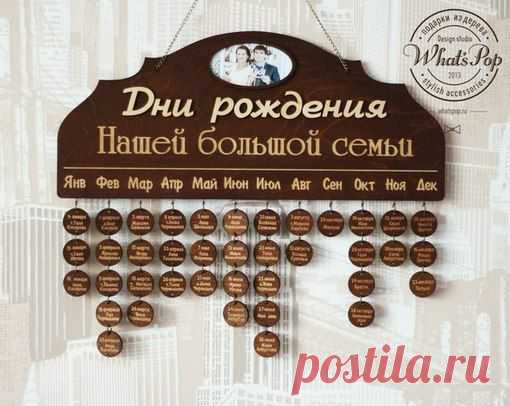 календарь с днями рожденьями всех членов семьи.