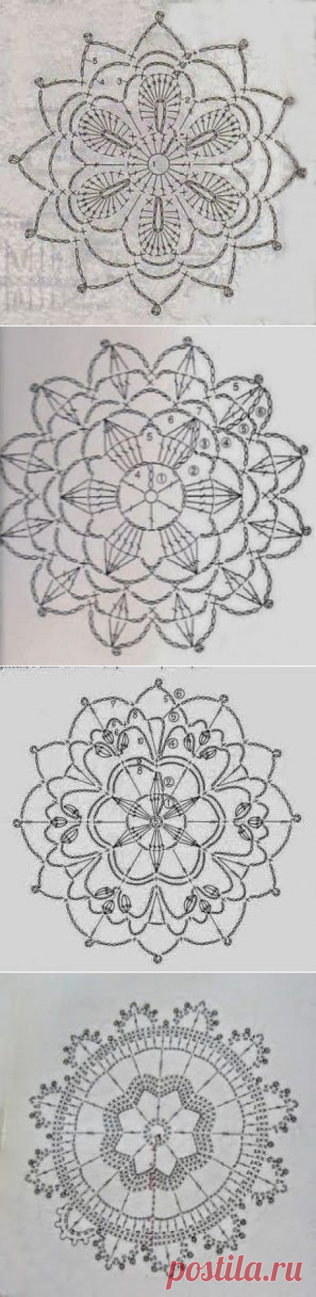 Мотивы. Irish crochet &amp;: Из элементов.