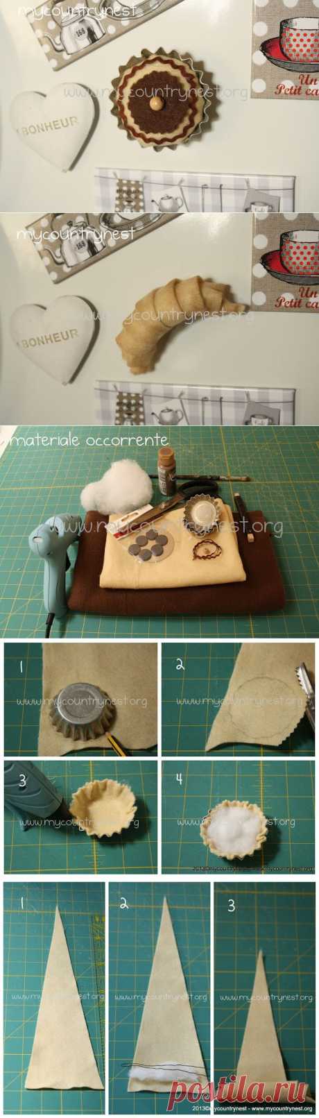 My country nest: Felt magnets tutorial