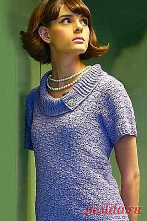 🦋🌶 Крючком: Винтажная кофточка с воротником