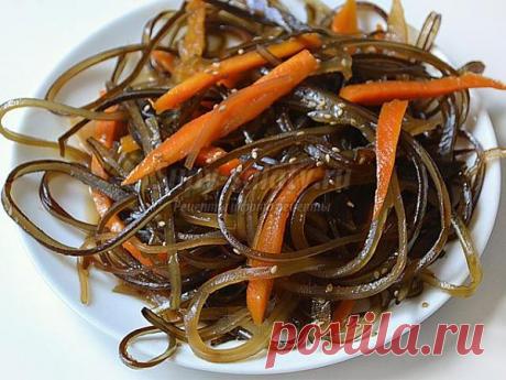 Морская капуста с морковью по-восточному. Рецепт с пошаговыми фото