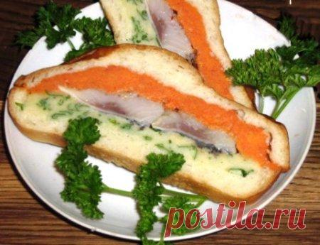 Закуска из батона с сельдью - Простые рецепты Овкусе.ру