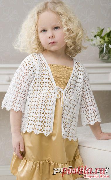 Ажурная детская кофточка - Вязание для детей - Страна Мам