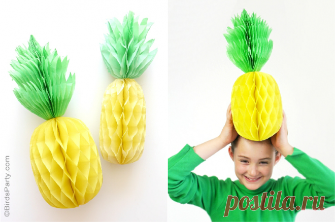 DIY Pineapple Honeycomb Party Decorations | Party Ideas | Party Printables
