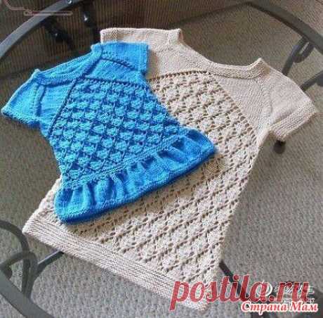Кофточка с ажурными ромбами - Вязание - Страна Мам