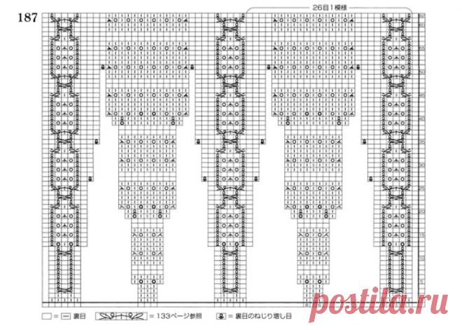 УЗОРЫ С РАСШИРЕНИЕМ ВЯЗАНЫЕ ПО КРУГУ(спицы)
