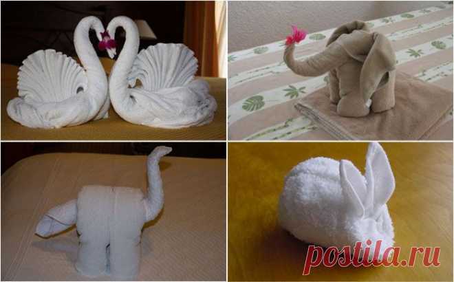 Фигурки из полотенец
