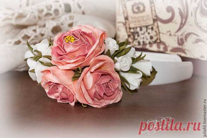 Делаем английские розы из фоамирана.