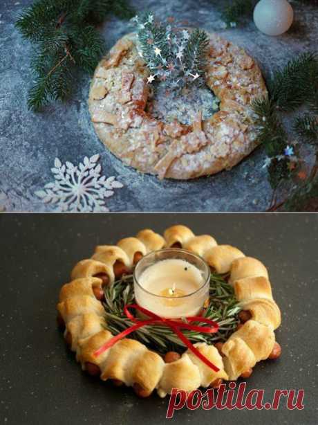 Выпечка в виде рождественского веночка. Мастер-классы + видео   | Домохозяйка