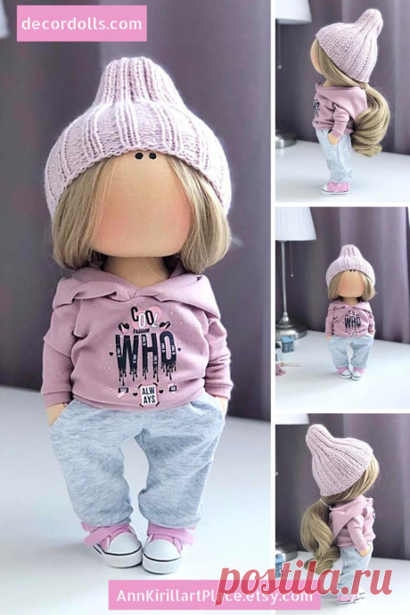Fabric Cloth Doll Baby Doll for Girls Textile Art Doll | Etsy