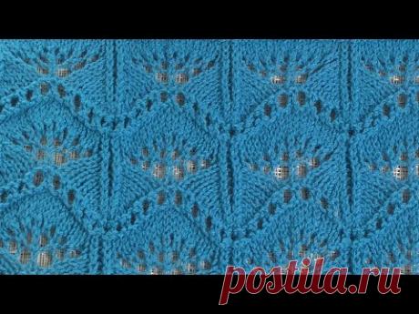 Ажурный узор "Мотылёк"/ Вязание спицами