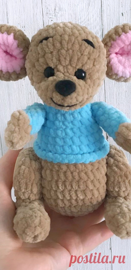 PDF Крошка Ру крючком. FREE crochet pattern; Аmigurumi animal patterns. Амигуруми схемы и описания на русском. Вязаные игрушки и поделки своими руками #amimore - кенгуру, кенгурёнок из Винни Пуха.