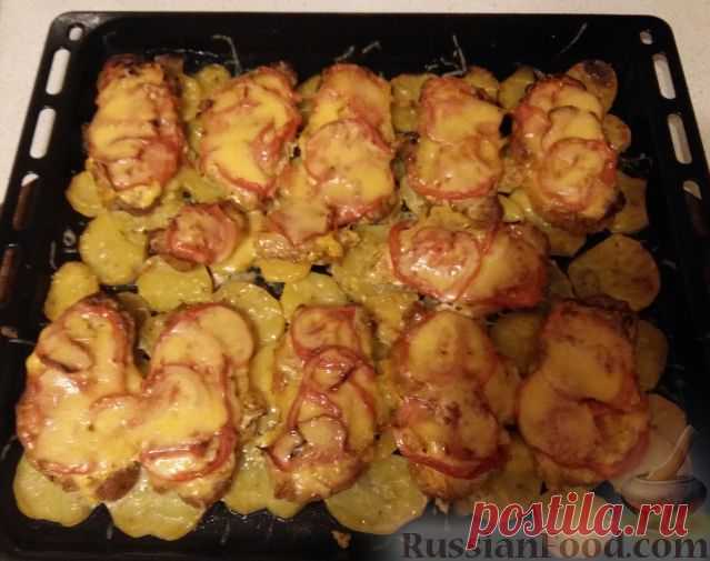 Рецепт: Мясо по-французски с запеченным картофелем на RussianFood.com