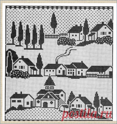 30 схем для вязания домиков жаккардом или интарсией - схемы в копилочку мастериц | МНЕ ИНТЕРЕСНО | Яндекс Дзен